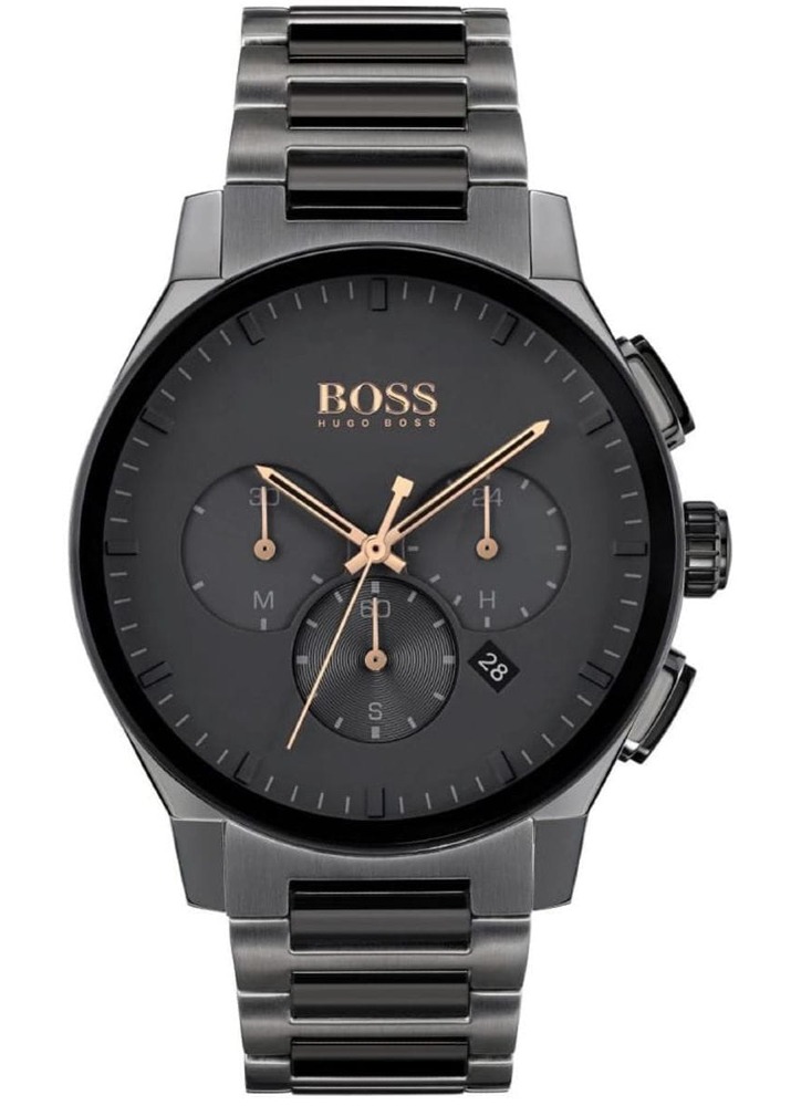 Zegarek Hugo Boss – czarna tarcza, stalowa bransoleta